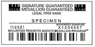 How it works. A Medallion Signature Guarantee is a special stamp that’s used when you transfer securities. It confirms that the signature authorizing the transfer is genuine and …