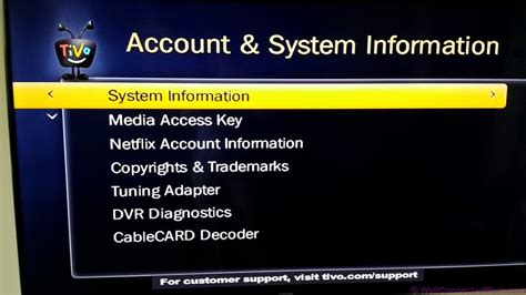 Media Access Key NOT appearing on TiVo box!!! - Tom