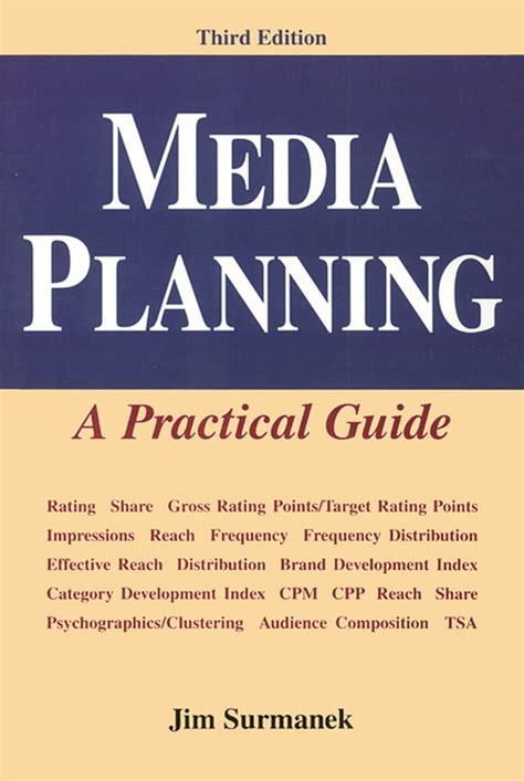 Media planning a practical guide third edition by jim surmanek. - Online boeken lezen echte mannen eten geen kaas.