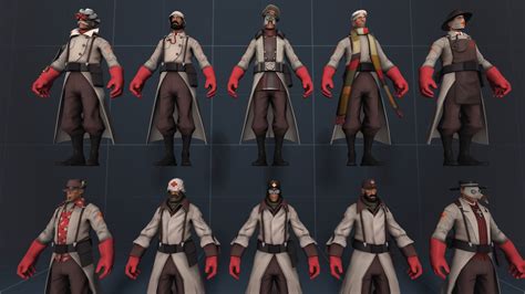 Medic cosmetics. Jul 11, 2022 ... INCREDIBLE Gauzed Gaze Medic Loadout (Cheap and Themed!) | Team Fortress 2 Cosmetic Set Challenge. 5.5K views · 1 year ago ...more. Scout Time. 