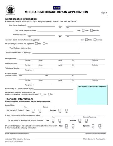 Medicaid Application PDF Form FormsPal