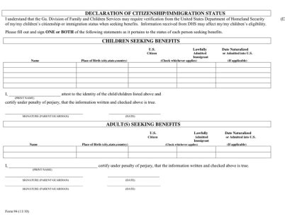 Medicaid Application in Word and Pdf formats page 3 of 3