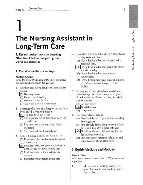 Medical Assistant Module G Chapter Review Answers