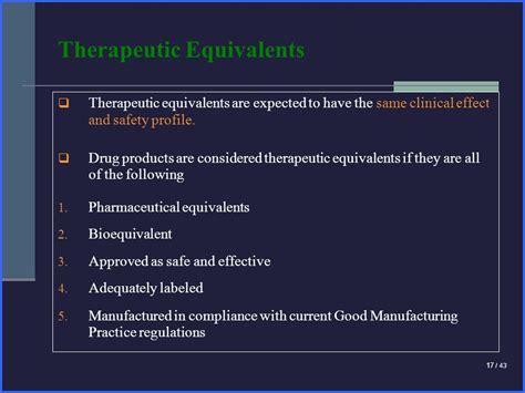 Medical Benefit Therapeutic Equivalent Medications – Excluded …