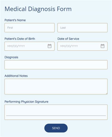 Medical Diagnosis Form. Version Fill and Sign Printable Template