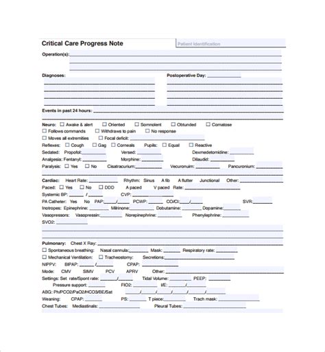 Medical Progress Notes Sample PDF Template