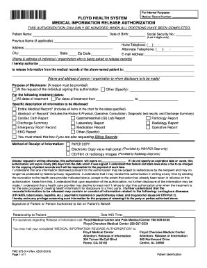 Medical Records Request Floyd Medical Center Floyd Health