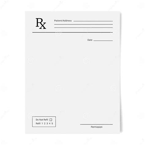 Medical Regular Prescription Form Stock Vector Illustration Of Patient Label 165110097