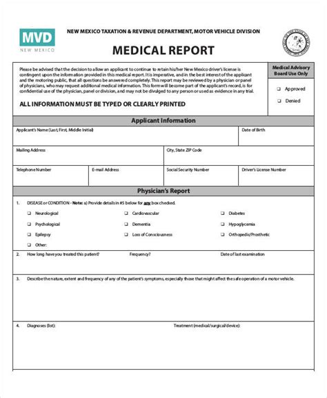 Medical Report Templates