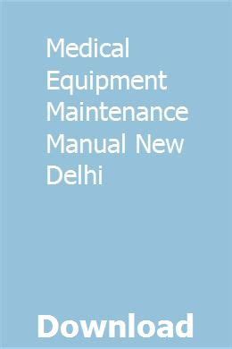 Medical equipment maintenance manual new delhi. - Rükforderung von schenkungen durch den träger der sozialhilfe und private dritte nach verarmung des schenkers.