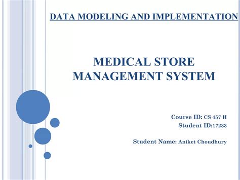 Medical store management system project ppt.  and/or its subsidiaries.  It...