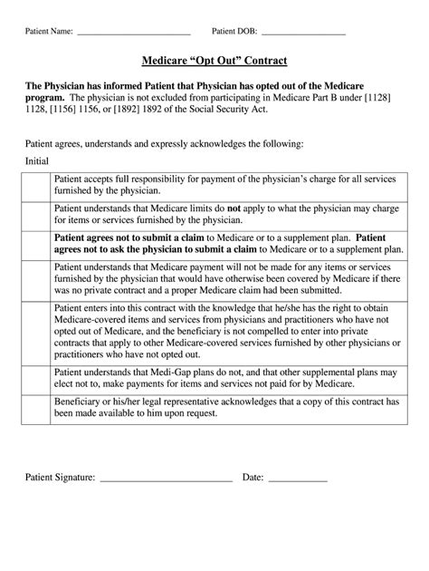 Medicare Opt Out Form Pdf: Fill & Download for Free - CocoDoc