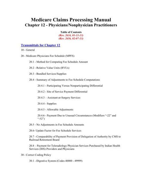 Medicare Processing Manual Chapter 12 - dev.leiths.com