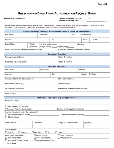 Medicare Update Prior Authorization Request Process for Certain