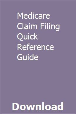 Medicare claim filing quick reference guide. - Onan 4000 generator emerald plus manuals.