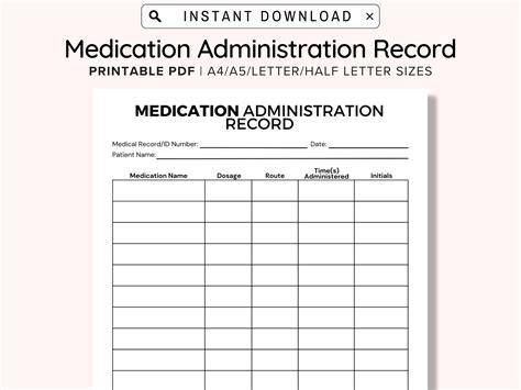 Medication Administration Form Template 20202022 Fill and Sign