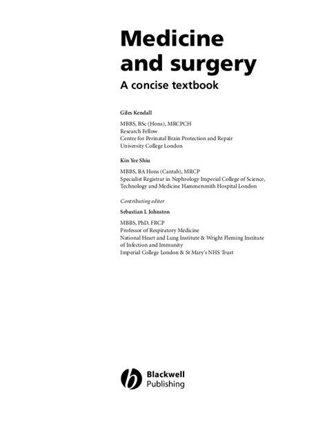 Medicine and surgery a concise textbook. - Manuale di pulizia per pavimenti duri hoover floormate.