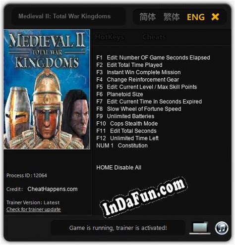 Medieval 2 total war kingdoms trainer - missiontoo