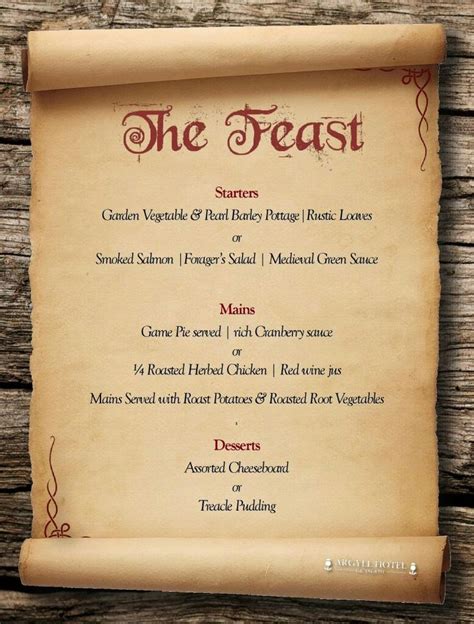 Medieval Menu Template