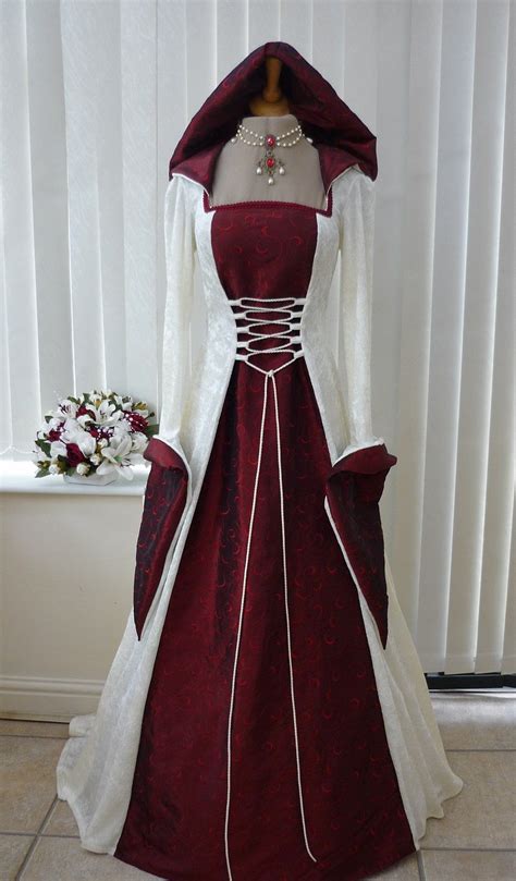 LAYHTKTL Womens Gothic Hooded Dress Medieval Costu