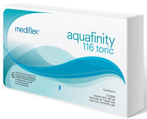 Mediflex aquafinity 116 Toric - 6 pack - visionoptimum.ca