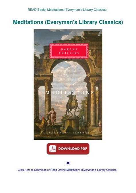 Meditations Everymans Library Classics