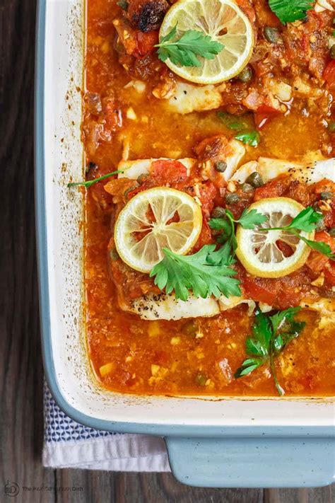 Mediterranean Baked Fish with Tomatoes and Capers - YouTube