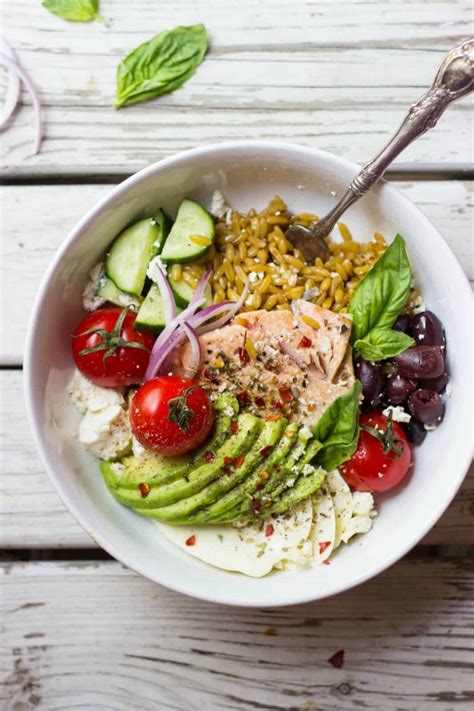 Mediterranean Salmon-Veggie Grain Bowl - The Pioneer Woman