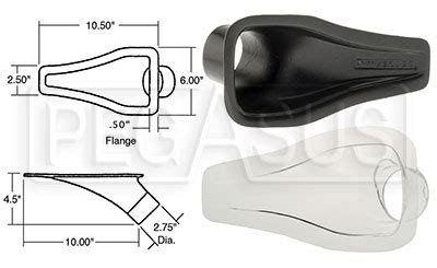 Medium NACA Duct (1 Outlet), for 3" Hose - Pegasus Auto Racing