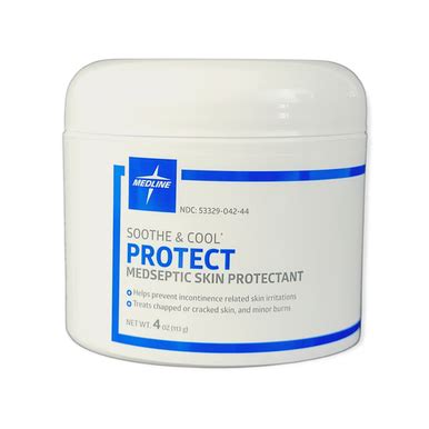 Medline Medseptic Skin Protectant Cream, 4 Oz Jar