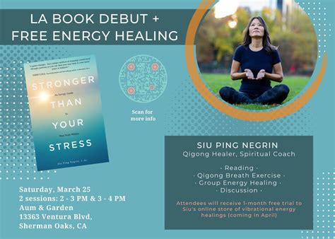 Meet Siu Ping Negrin Qigong Energy Healer, Spiritual Coach and Acupuncturist Announces Release of Her New Book, “Stronger Than Your Stress”