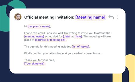 Meeting Invite Email Template