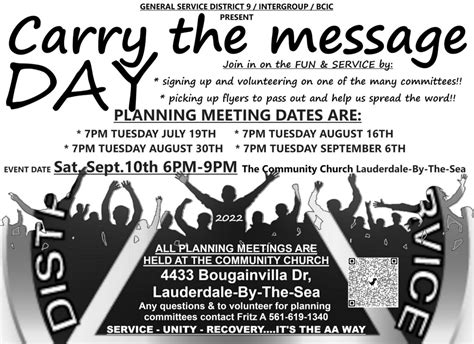 Meeting List - Carry The Message