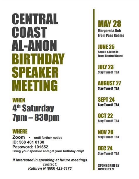 Meetings – Al-Anon District 3