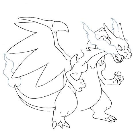 Mega Charizard Coloring Page
