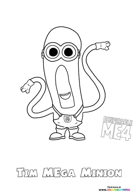 Mega Minion Tim Coloring Page