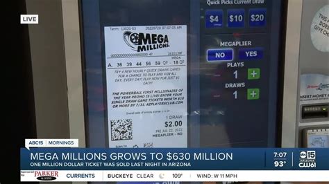 Here is when every state stops selling Mega MIllions tickets before the big $1 billion jackpot drawing. ... Arizona: Cut-off time is 6:59 p.m. Arizona time from the second Sunday of March through .... 