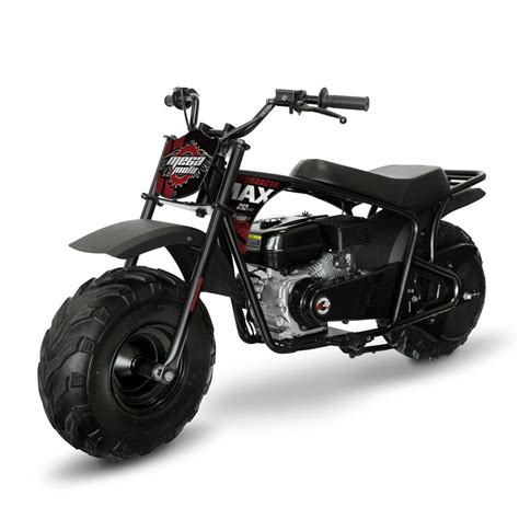 Mega Moto 212cc Minibike Kit. Mega Moto 212cc roller frame without an engine. The Mega Moto 212 is a fantastic mini bike that has a Head Light, Front Suspension, Front and Rear Hydraulic Brakes, Torque Converter, and huge 19X7-8 Tires all on a beefy frame. This kit.... 