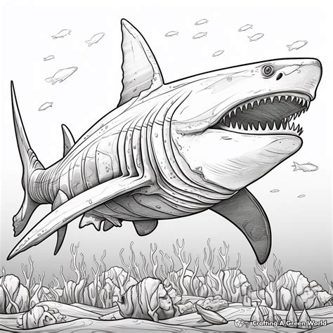 Megalodon Coloring Shee