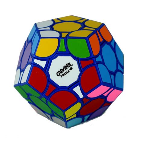 Megaminx. The Megaminx is a puzzle in the shape of a dodecahedron that was first produced by Uwe Meffert, who has the rights to some of the patents. Each of the 12 sides consists of one pentagonal fixed center, five triangular edge pieces and five corner pieces. The corner and edge pieces are arranged in a five-pointed star pattern.. 