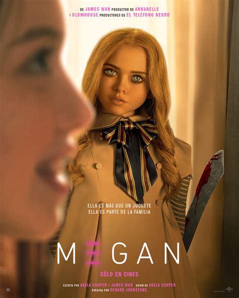 M3GAN (pronounced "Megan") is a 2022 American science fiction horror film directed by Gerard Johnstone, written by Akela Cooper from a story by Cooper and James Wan (who also produced with Jason Blum), and starring Allison Williams and Violet McGraw, with Amie Donald physically portraying M3GAN.... 