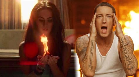 Megan fox eminem. Megan Fox following Eminem on Instagram is also telling considering his rivalry with MGK over the years. It began in 2012 after the Cleveland, Ohio native tweeted that Slim Shady’s daughter Hailie Jade looked “hot as fuck.” Em responded to the disrespect on his 2018 Kamikaze track “Not Alike.” 
