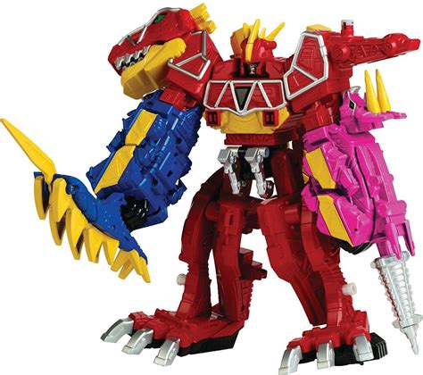 Get ready for an epic adventure as the Power Ranger Dino Charge Zords are unleashed to take on the ultimate battle. The T-rex Zord Red, Raptor Zord Green (In.... 