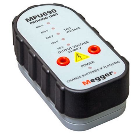 Megger proving unit.  I am looking for a &ldquo;standard&rdquo; that says this XX M...