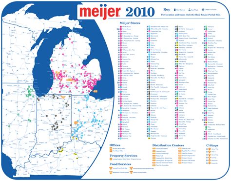 Meijer store location map. Buy one, get one (BOGO) promotional items must be of equal or lesser value. Special pricing and offers are good only while supplies last. No rainchecks or substitutions unless otherwise stated. Buy/save offers must be purchased in a single transaction; no cash back. Next purchase coupon offers are not available to earn or redeem with online orders. 