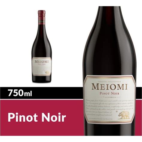 Meiomi Pinot Noir 2015 from California - A rich garnet color with a ruby edge, the wine opens to reveal lifted fruit aromas of bright strawberry and jammy fruit, mocha, and vanilla, along with toasty o.... 