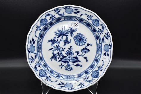 Meissen Blue Onion Porcelain Plate (19th Century) Meissen Ceramics