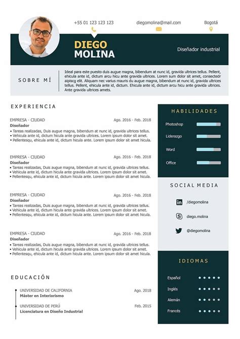 Mejores 25+ de Plantilla CV Una Página (ejemplos de formato …