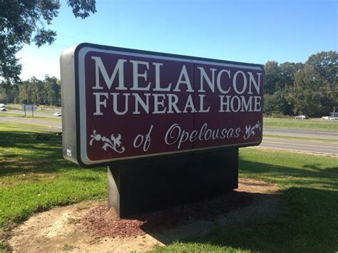 Melancon Funeral Home Chat Now Click to call Share 4708 1-49 North Service Rd., Opelousas, LA 70570 Are you the Funeral Director? Read about our mission and claim …