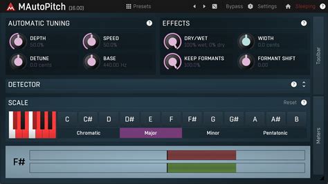 Melda audio autotune.  MeldaProduction, professional audio processing software, VST / VST3 / ...